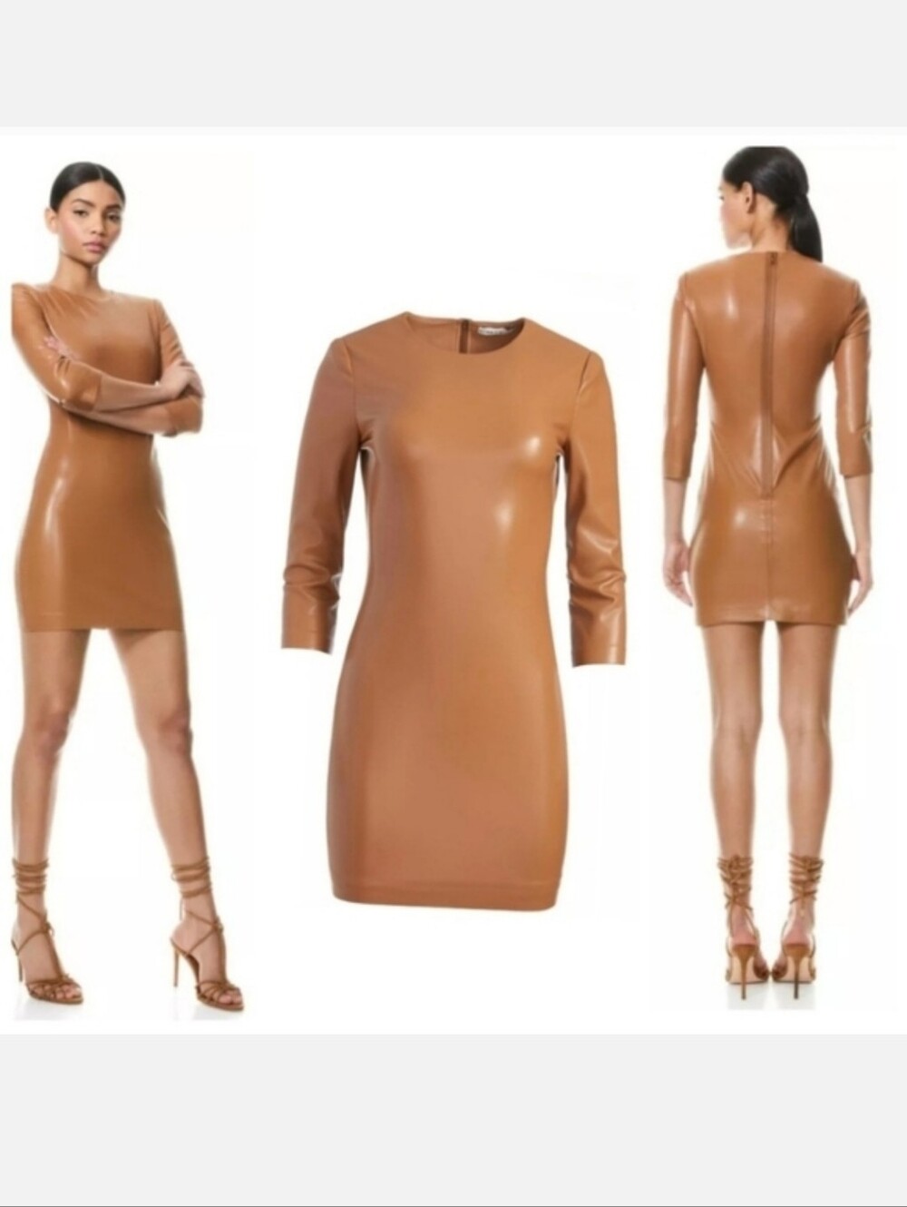 The Alice + Olivia Inka Vegan Leather Mini Dress in size 4 NwT